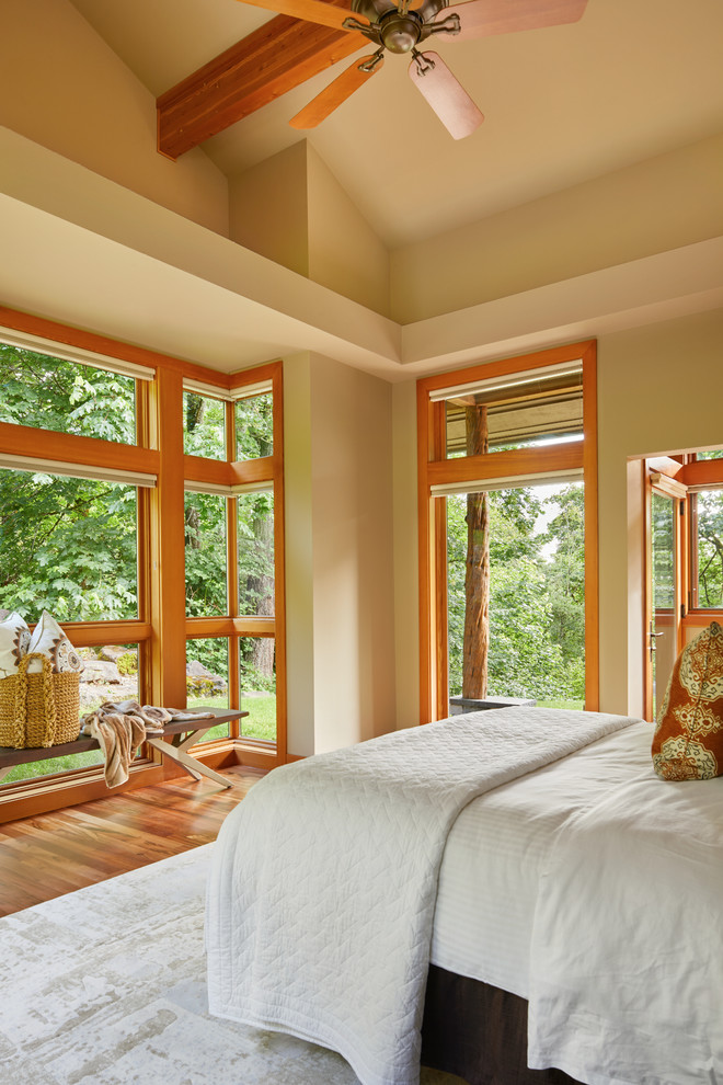 Design ideas for a country bedroom in Seattle.