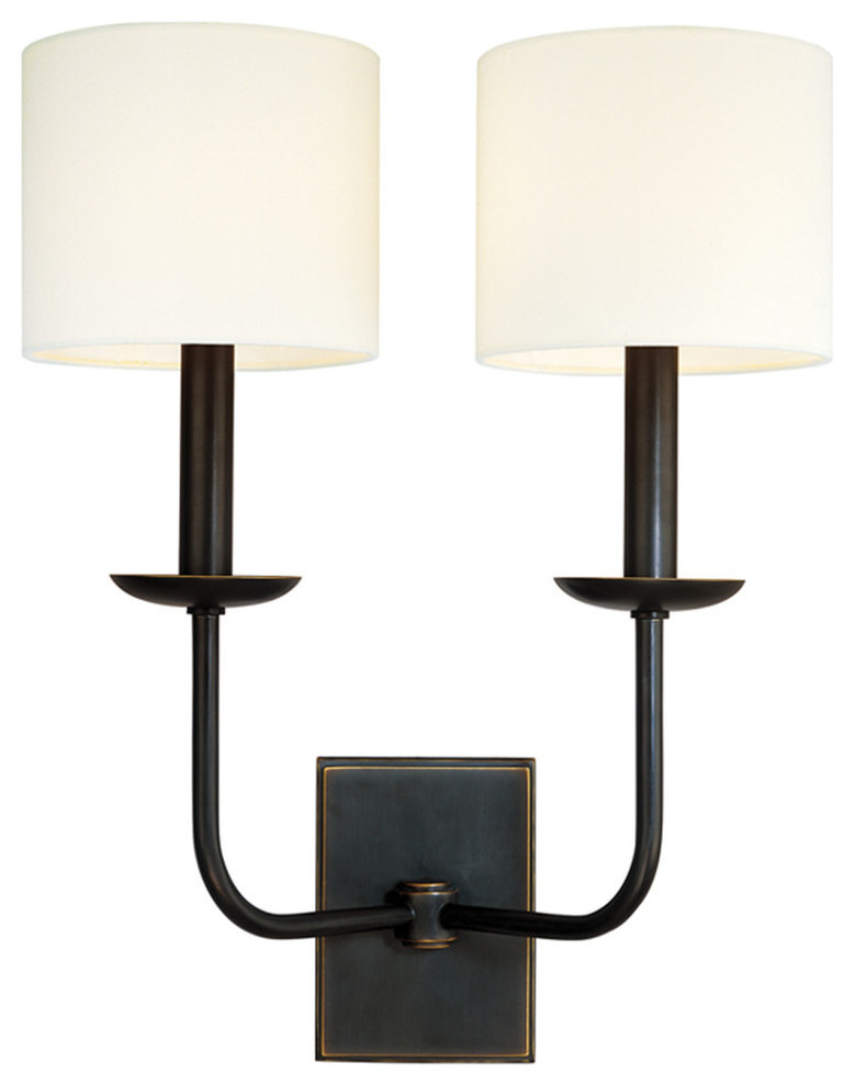 Kings Point 2 Light Wall Sconce in Old Bronze