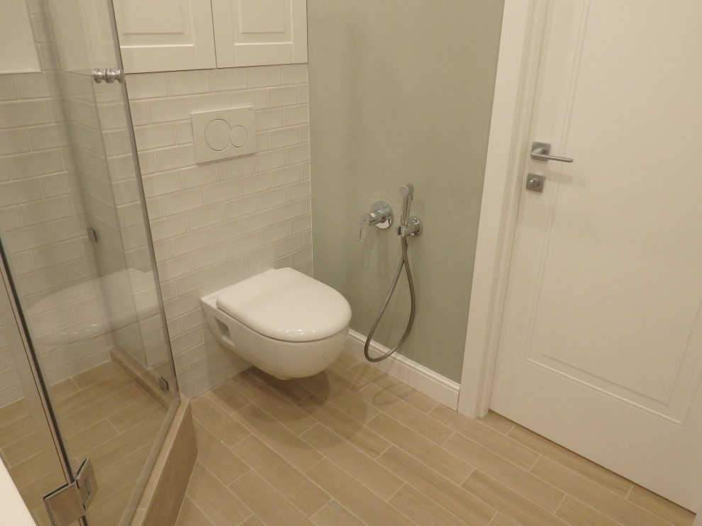 Счастье на Мичуринском - отделка санузла с душевой кабиной в новостройке