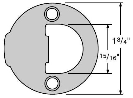 Kwikset 83929 Latch Strikes Full Round 1 3 4 Strike Plate