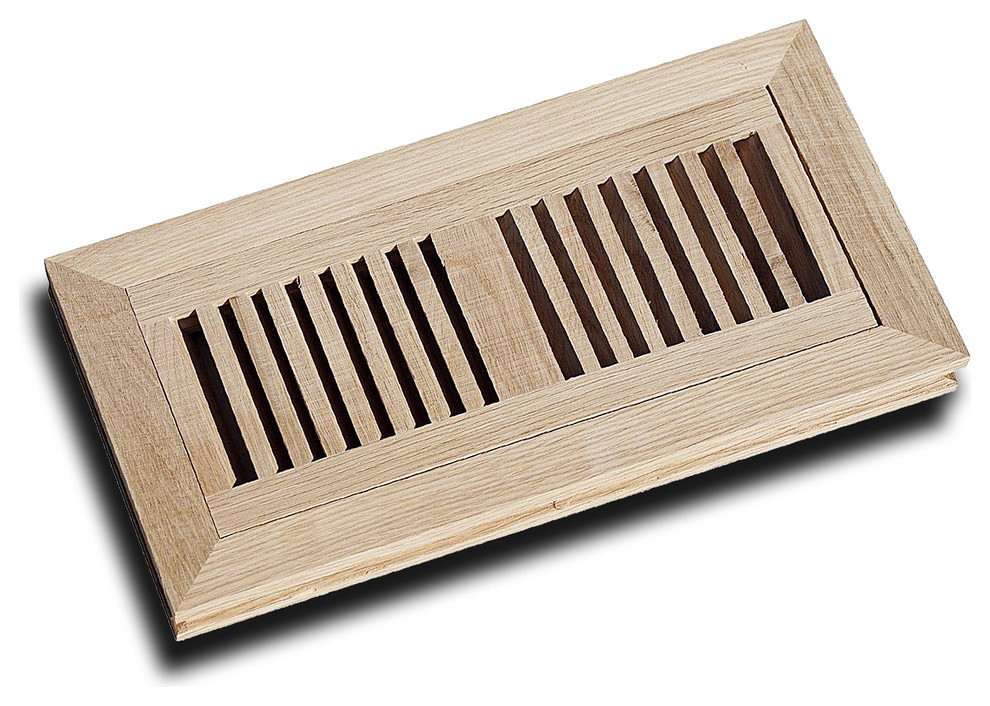 Flush Mount Wood Floor Vent Register Unfinished Transitional