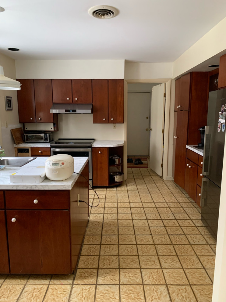 how to update Cherry cabinets kitchen - painting or nothing | Houzz Forum