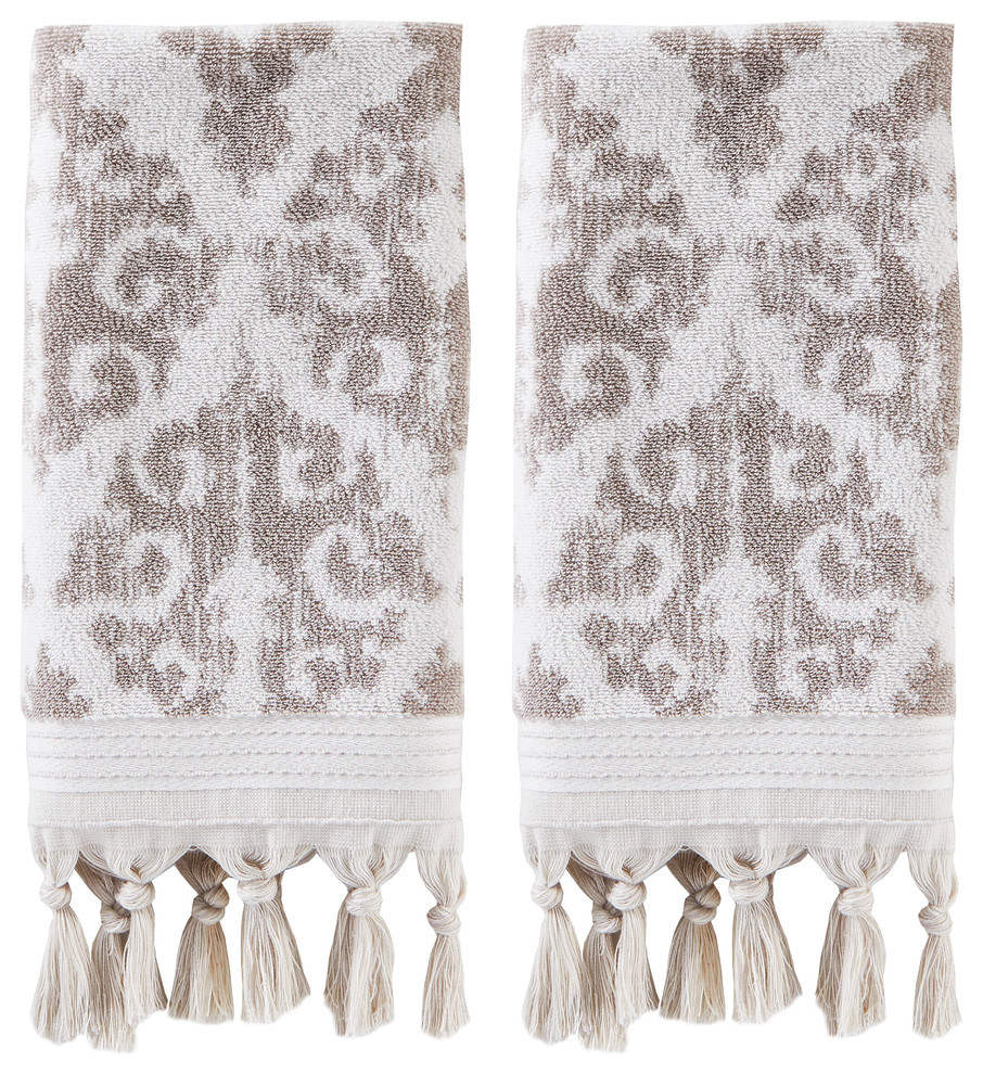 Mirage Fringe Hand Towel, Set of 2 - Contemporary - Bath Towels - by ...