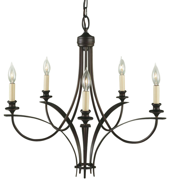 Murray Feiss Oil Rubbed Bronze Boulevard Wrought Iron 5 Light