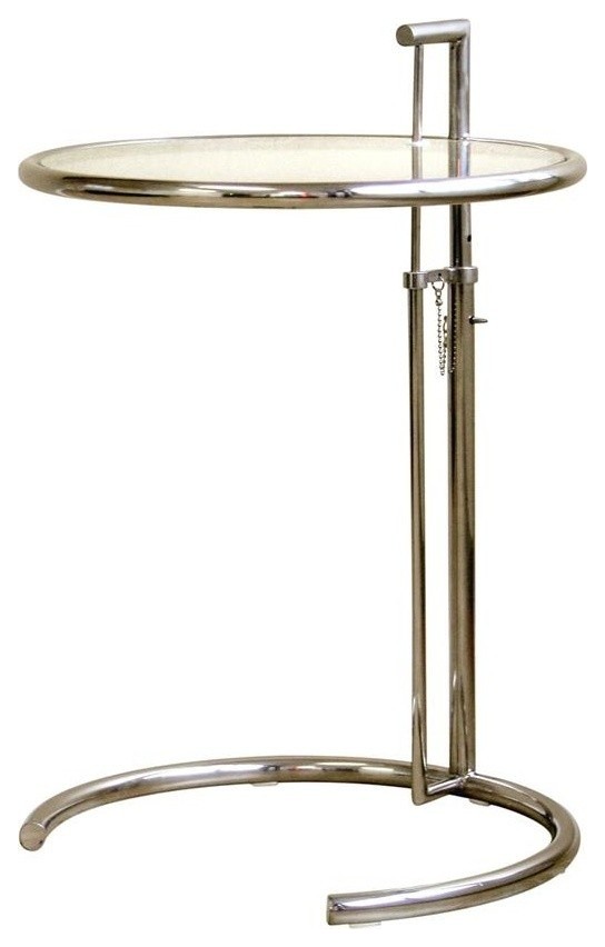Baxton Studio Chromed Steel End Table in Silver