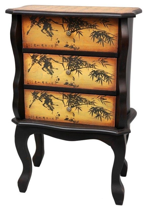 Bamboo Design Three Drawer Cabinet