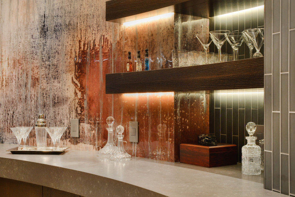 Contemporary home bar in Phoenix.