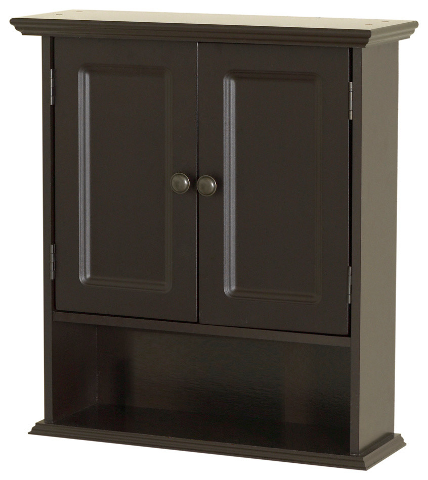 Zenna Home Espresso Collette Wall Cabinet, Espresso