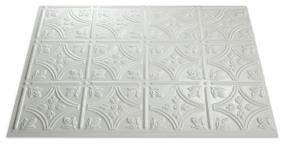 18"x24" Fasade Traditional 1 Backsplash Panel, Gloss White