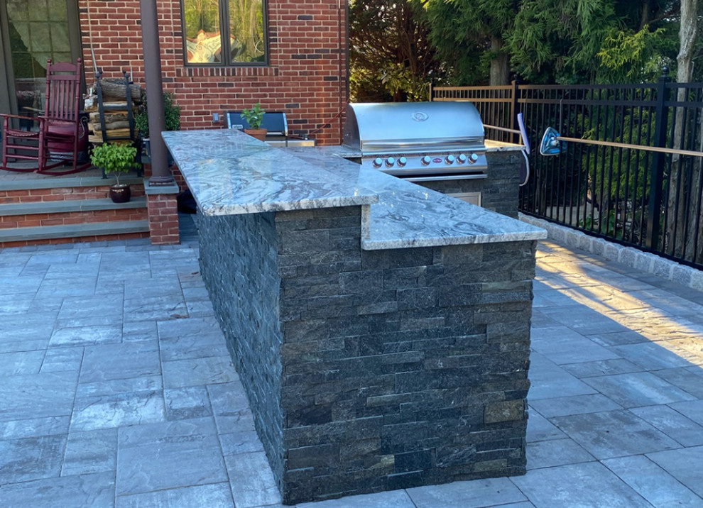 L Shaped Outdoor Kitchen