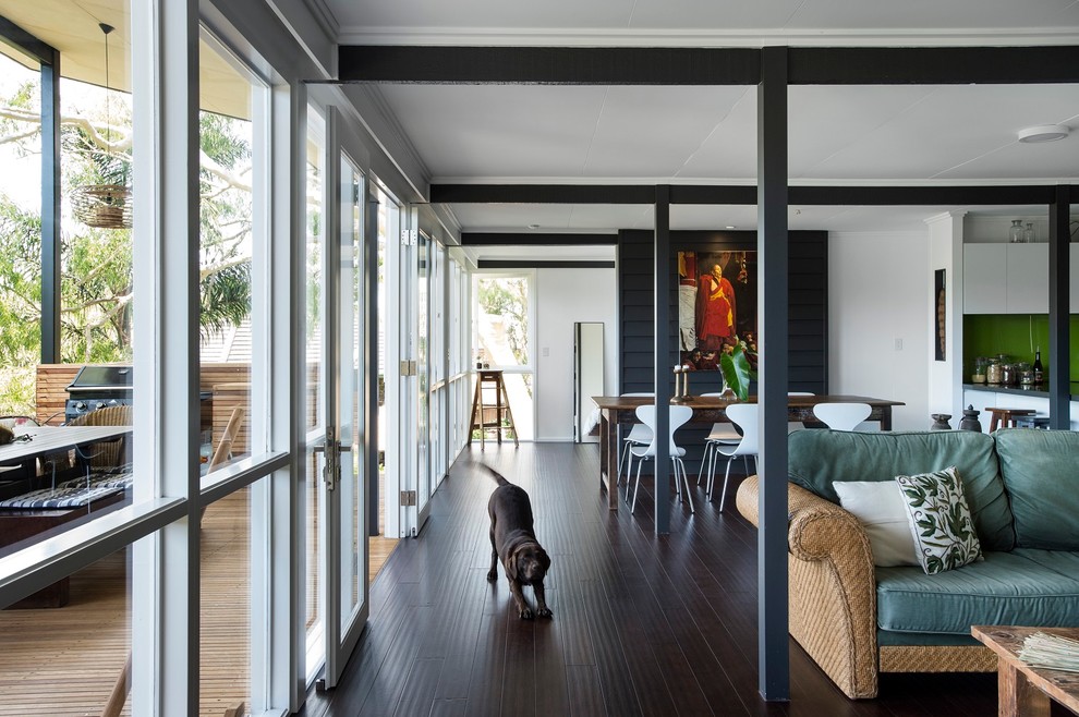 Photo of a small contemporary living room in Central Coast.