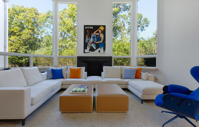 Hamptons contemporaneo-salon