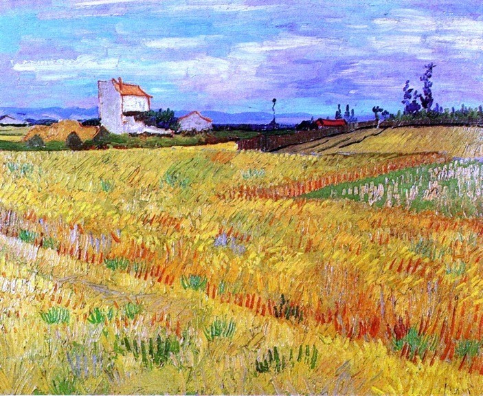 Vincent Van Gogh Wheat Field With Sheaves Wall Decal