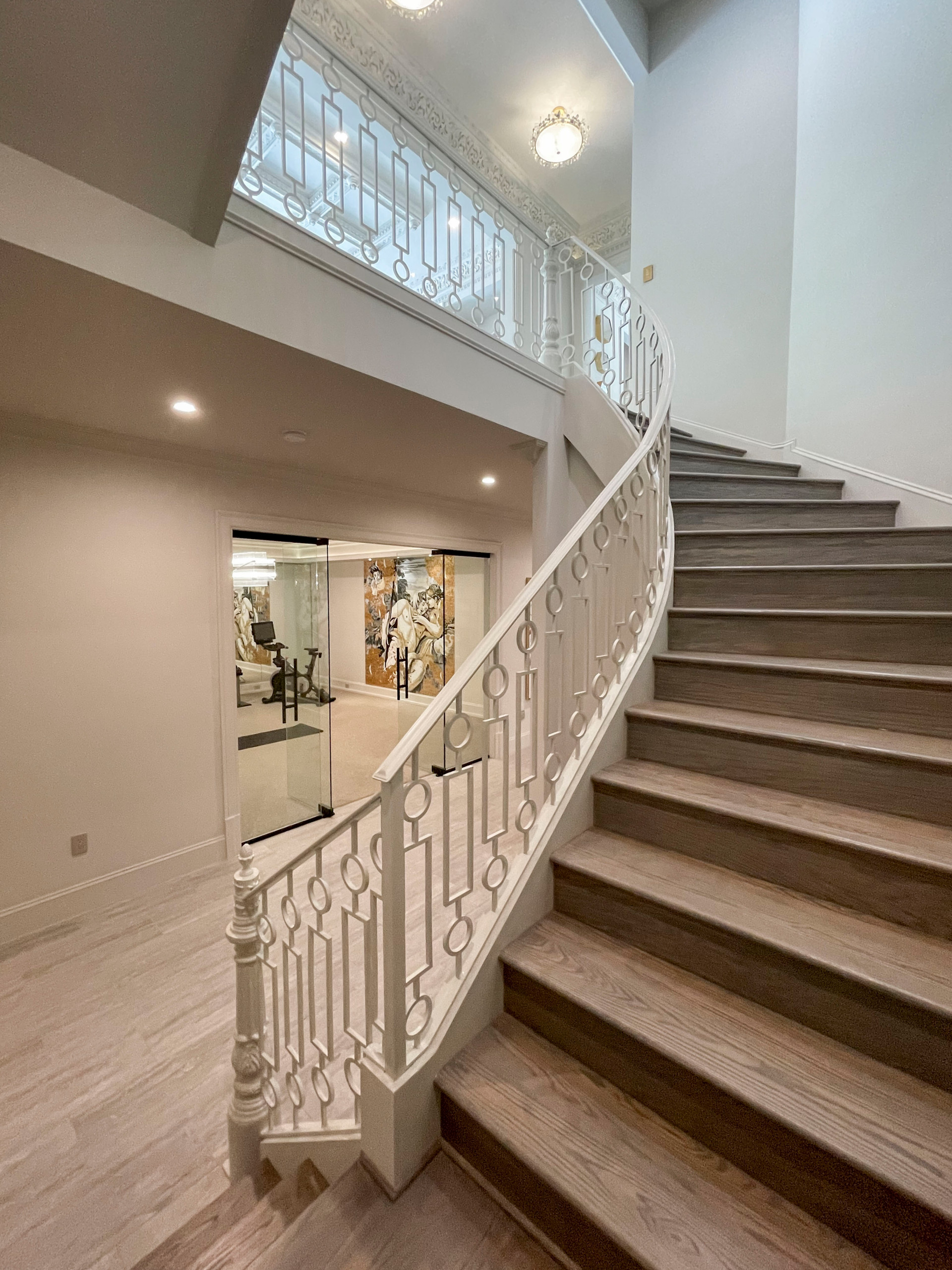 104_Curved Staircases in 18th Century French Inspired Mansion, Mclean VA 22101