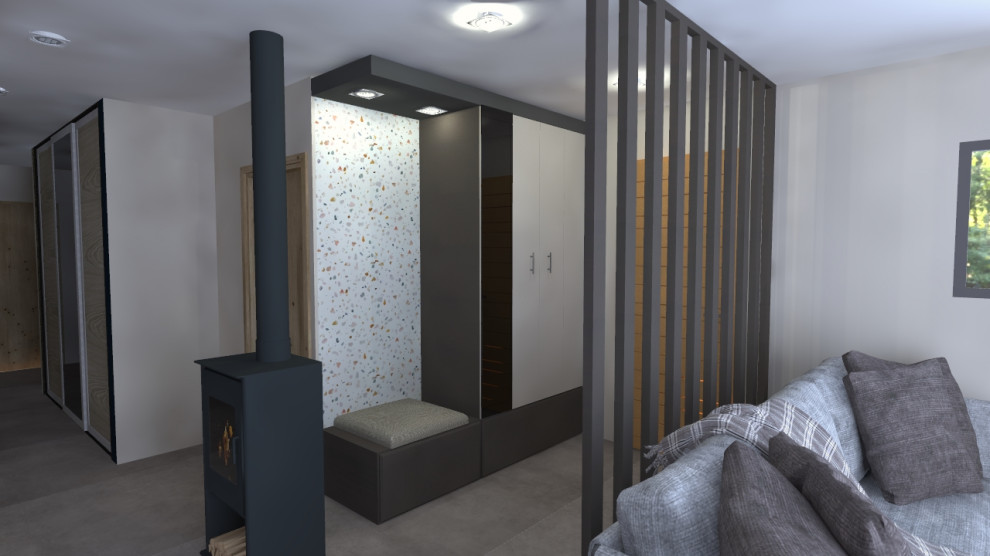 réalisation d'un placard d'entrée sur mesure