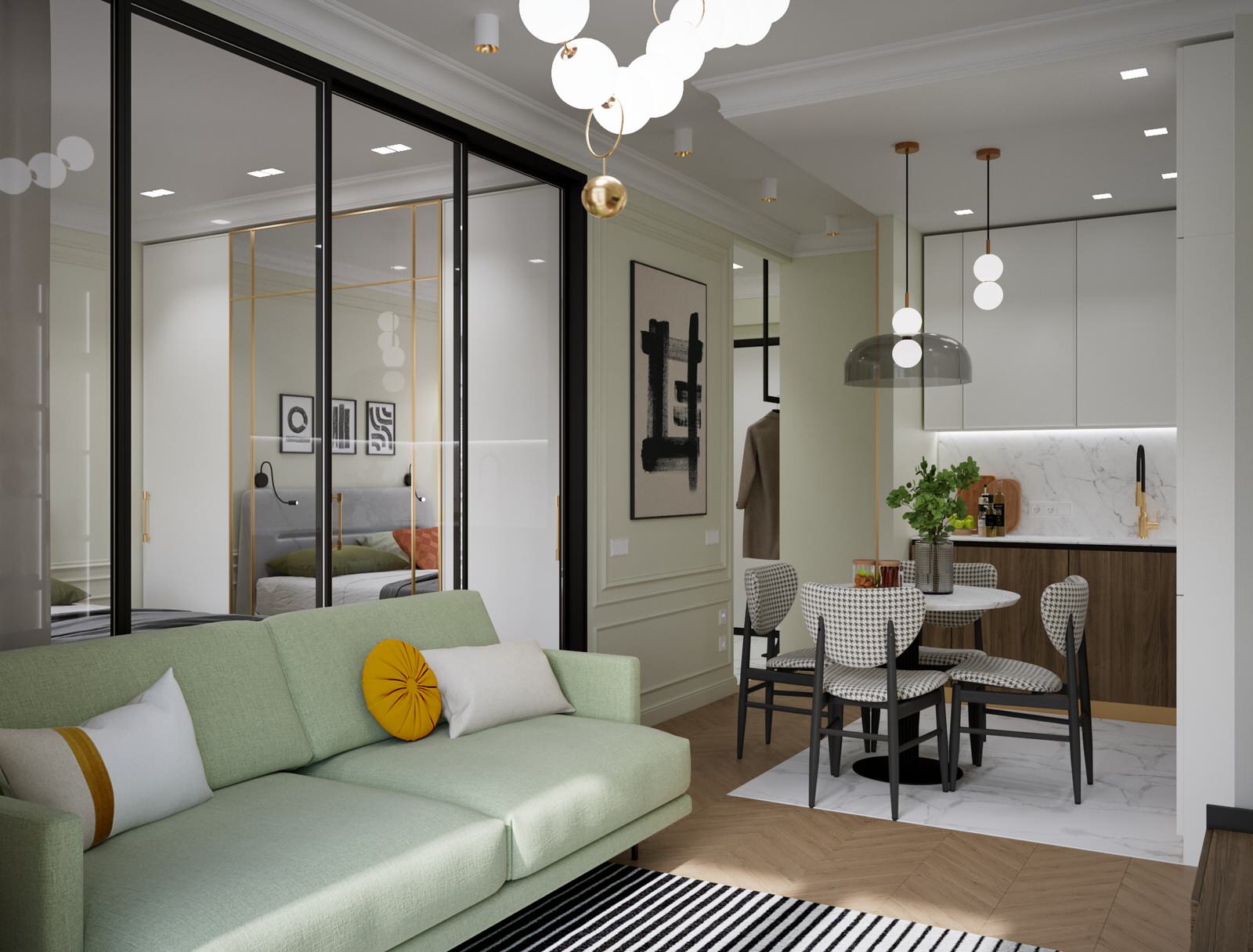 Современный интерьер с элементами классики