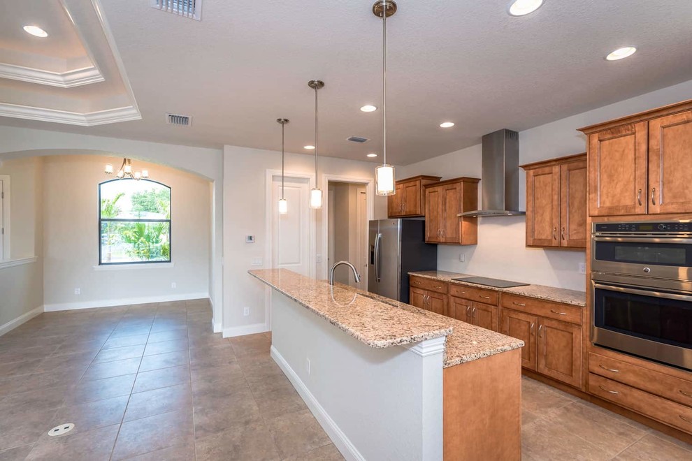 Inspiration for a transitional home design remodel in Miami