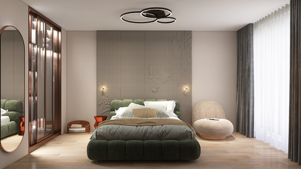 Спальня в небоскребе