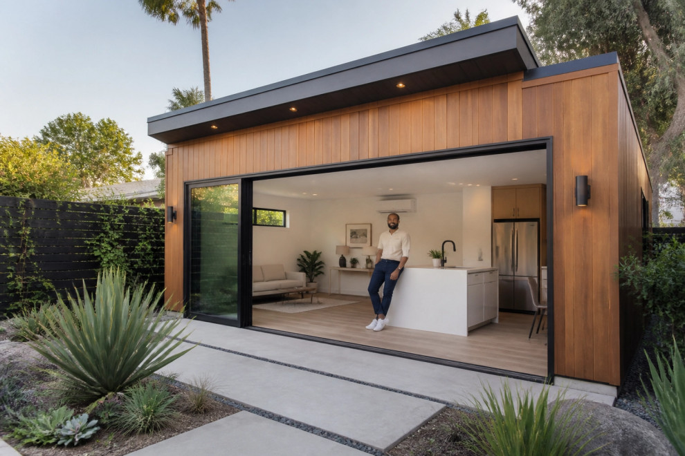 Homeowner relaxing in his home