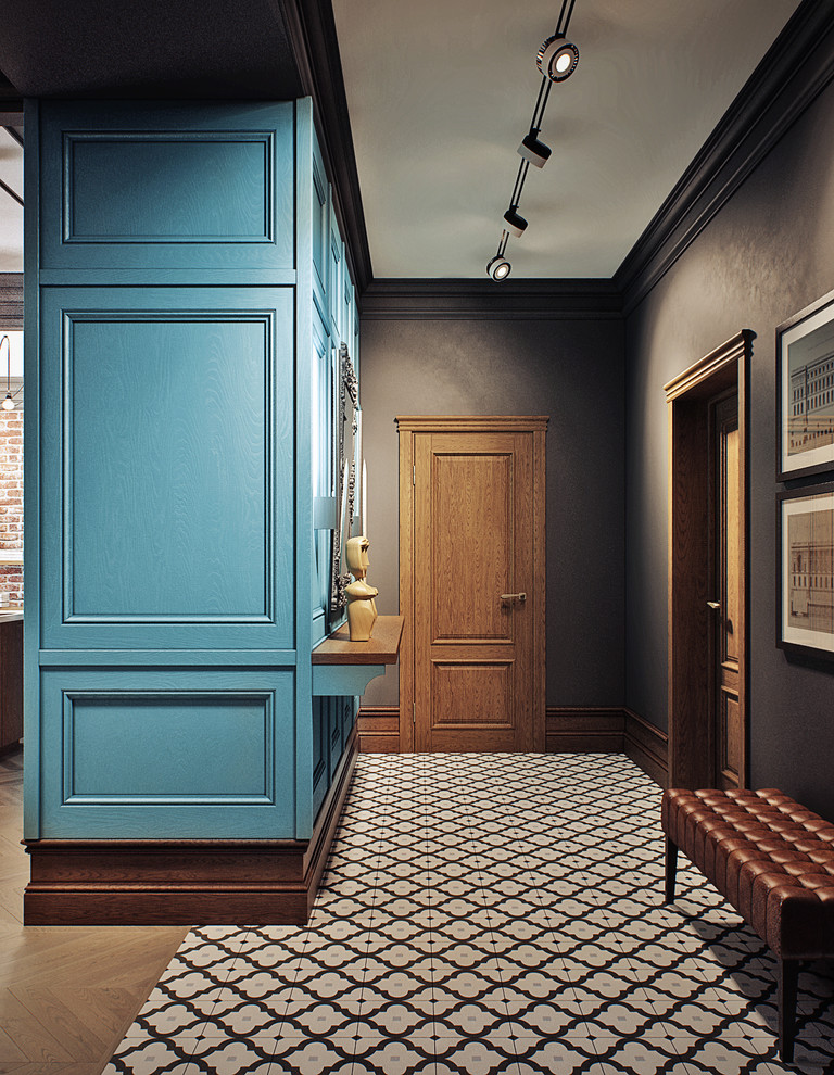 Квартира в темном лофте