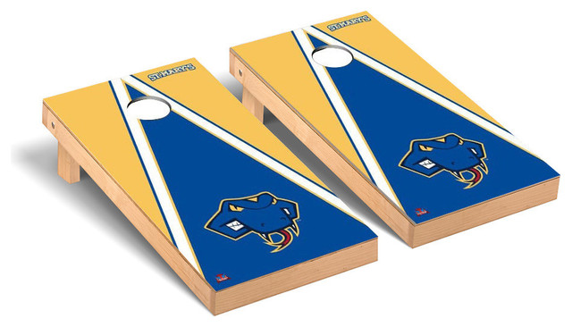 Victory Tailgate West Virginia Mountaineers Cornhole Game Set Triangle Weathered Version