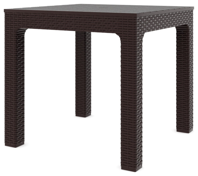 Solara Resin Patio Table Tropical Outdoor Dining Tables by Strata