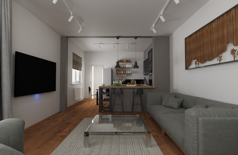 Кухня-гостинная в частном доме