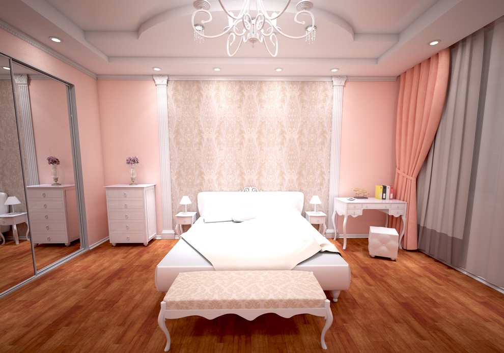 дизайн проект спальни для девочки в 3х к.квартире