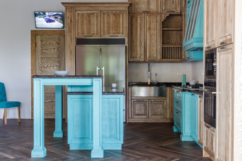 Кухня в бирюзовых оттенках
