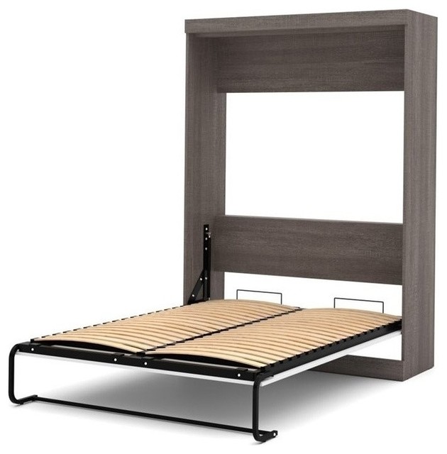 Bestar Nebula Full Wall Bed In Bark Grey And White Transitional Murphy Beds By Homesquare - Nebula 90 Queen Wall Bed Kit Bestar Nebula Full Wall Bed In Bark Grey And White Transitional Murphy Beds By Homesquare - Nebula 90 Queen Wall Bed Kit