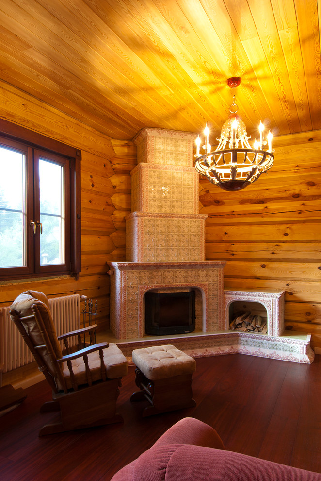 Гостиная с камином