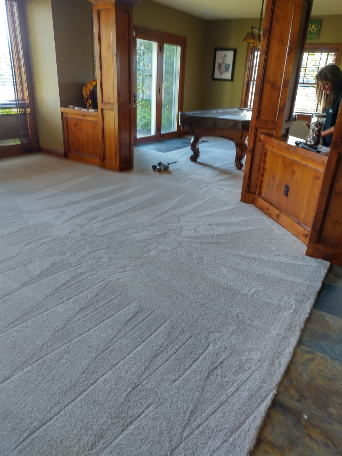 Family Room Carpet Installation