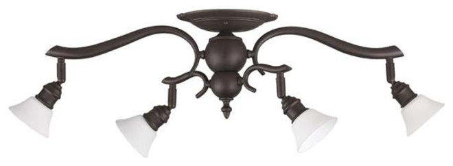 Canarm IT217A0410 Addison 4 Light 27"W Fixed Rail - Ceiling or - Oil Rubbed