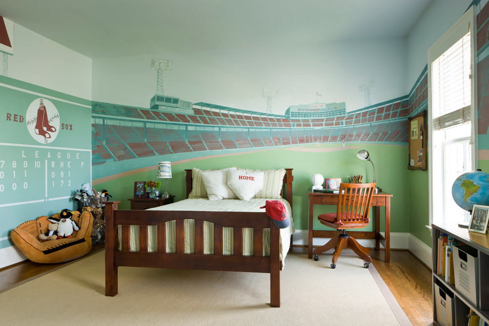 Design ideas for a traditional kids' bedroom for kids 4-10 years old and boys in DC Metro.