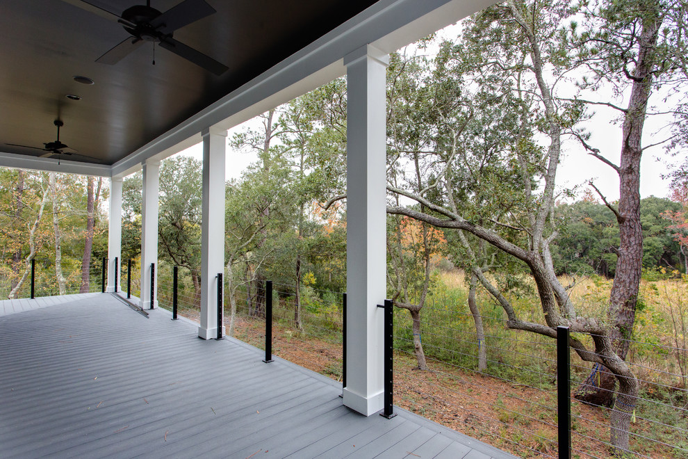 This is an example of a contemporary verandah in Charleston.