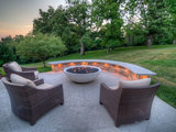 Transitional Patio by Power Concrete Construction & Design Center