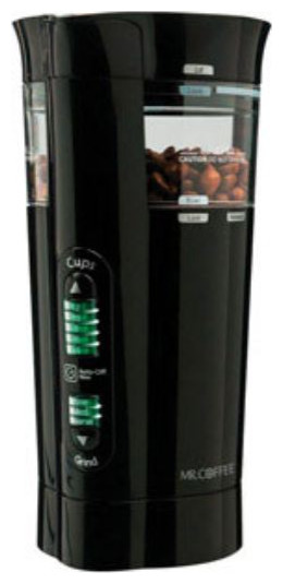 Mr. Coffee IDS77-NP Electric Coffee Grinder, 9 " x 4 " x 4 ", Black