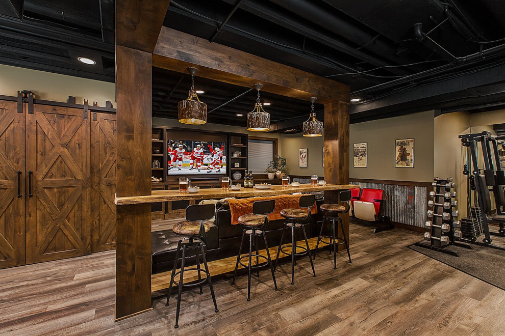 Basement - rustic basement idea