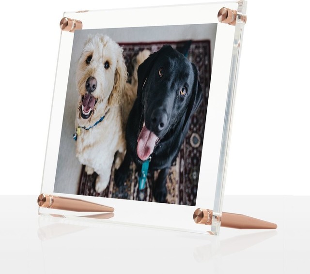 7"x9" Double Panel Table Top Acrylic Frame For 5"x7" Art Contemporary