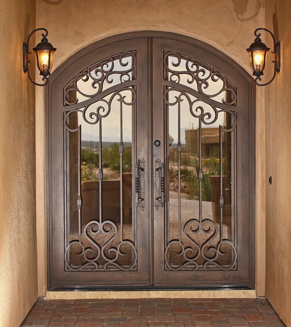 Traditional Scroll Iron Entry Door by First Impression Security Doors Traditional Entry