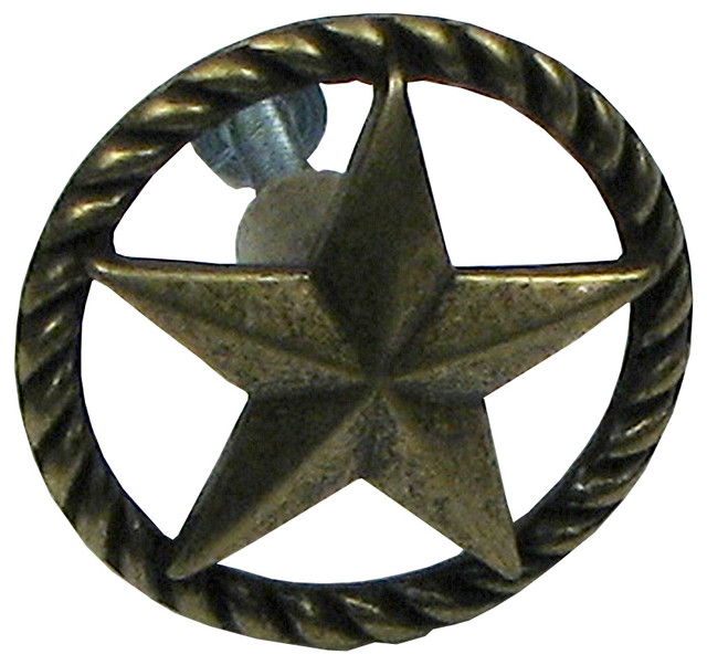 Antique Brass Star Drawer Handle Each Southwestern Cabinet And