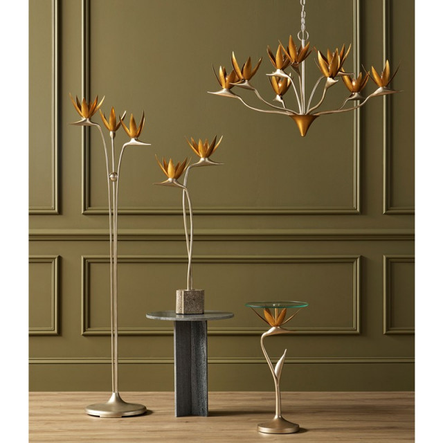 Currey and Company 4000-0147 Paradiso Gold and Silver Accent Table ...