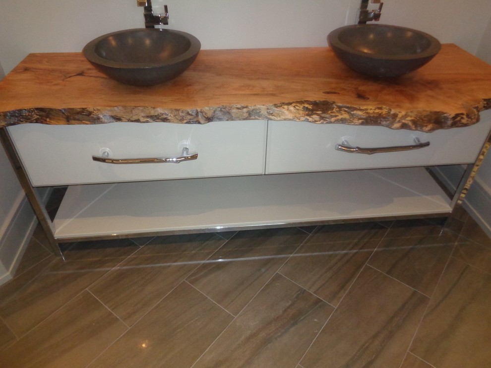 Inspiration for a transitional home design remodel in Calgary