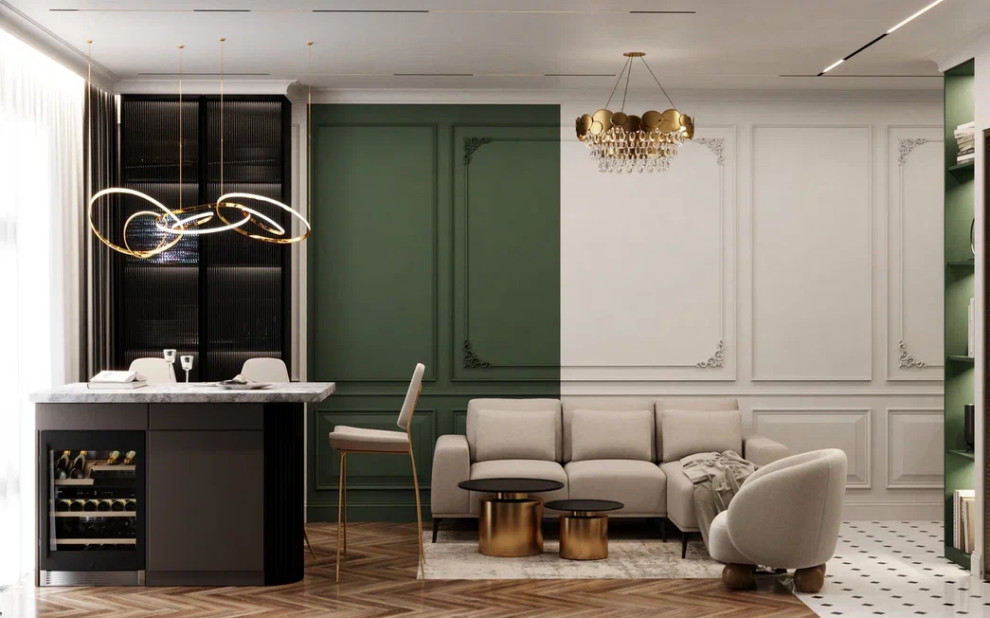 Квартира бизнес класса 75м² в стиле неоклассика