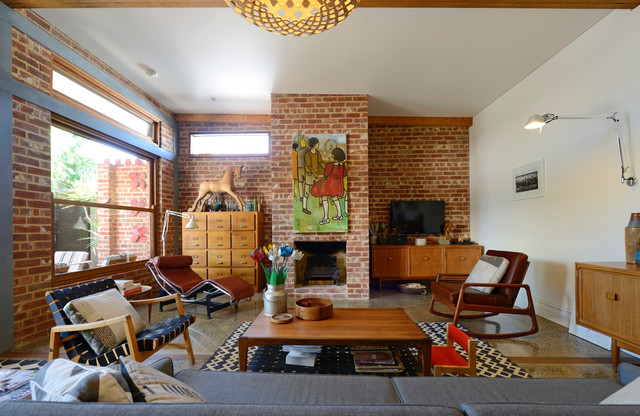 Mid century modern family home situated one metre from workaMy Houzz: Connecting retro-vardagsrum