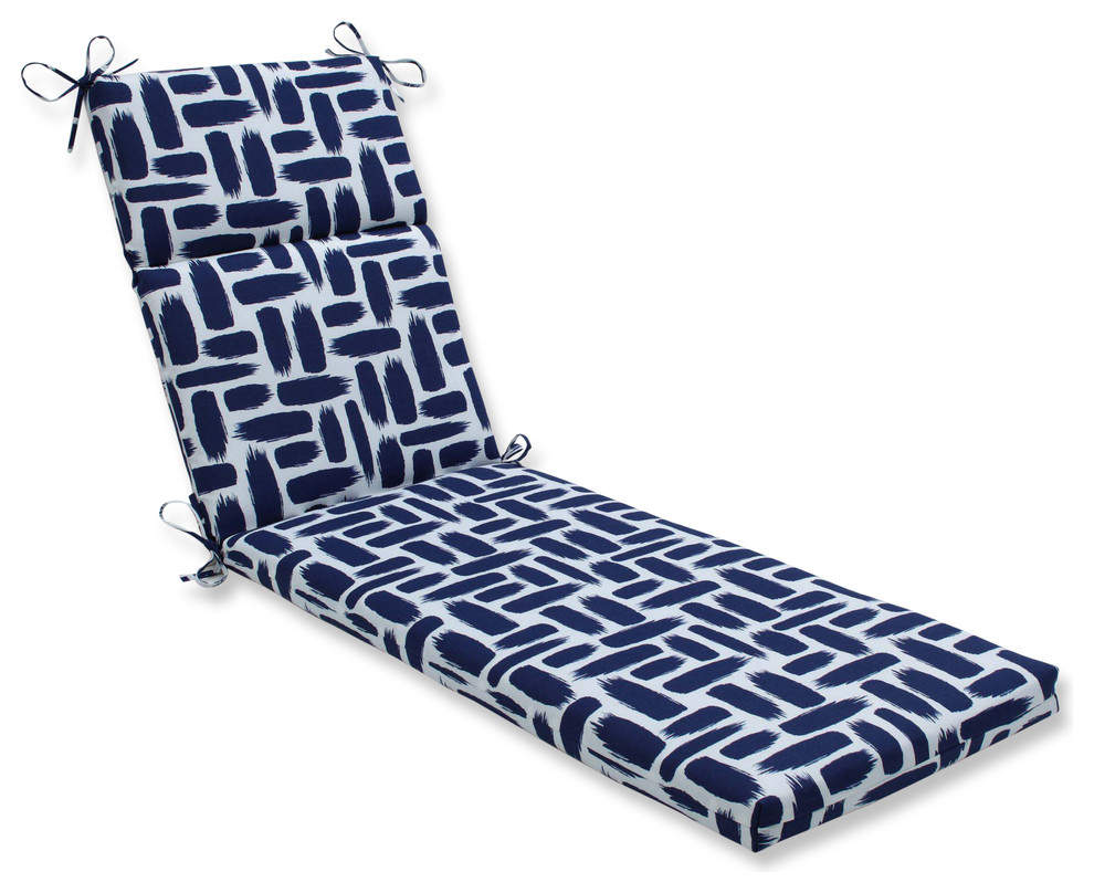 Outdoor/Indoor Baja Nautical Chaise Lounge Cushion Contemporary