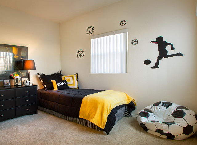 Soccer Themed Boys Room Contemporary Bedroom Santa Barbara