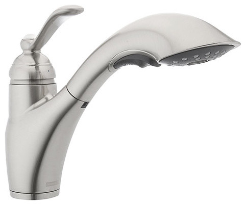 Franke 115 0287 056 Single Handle Pull Out Kitchen Faucet Satin