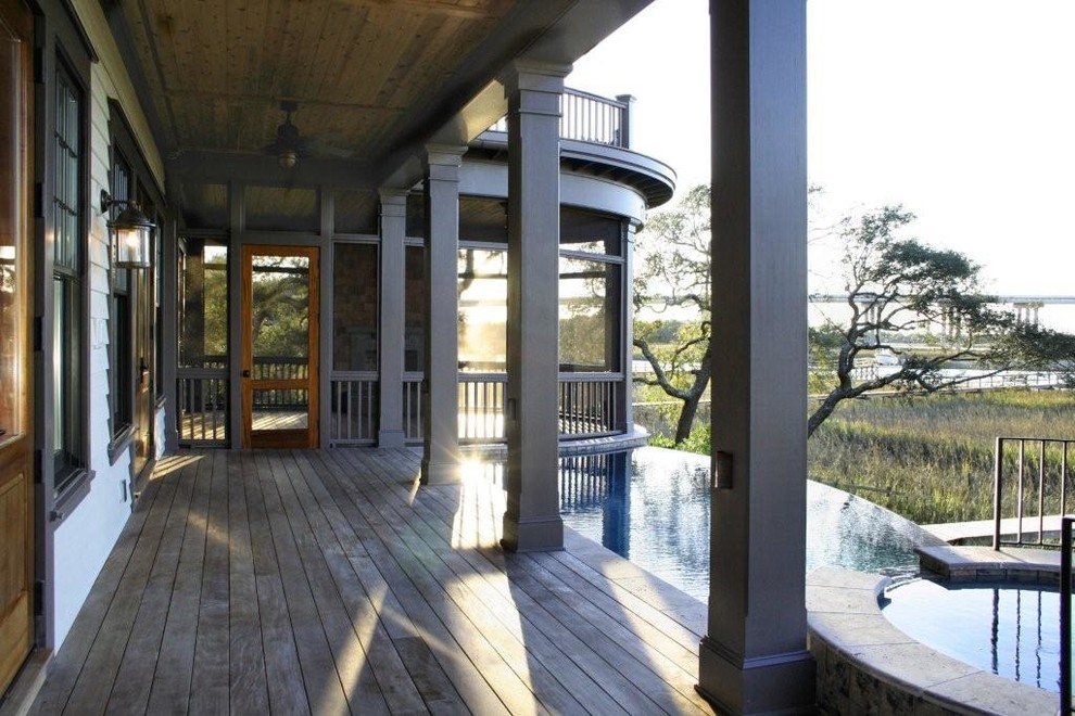This is an example of a traditional verandah in Charleston.