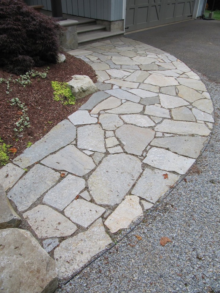 Inspiration for a rustic landscaping in Seattle.